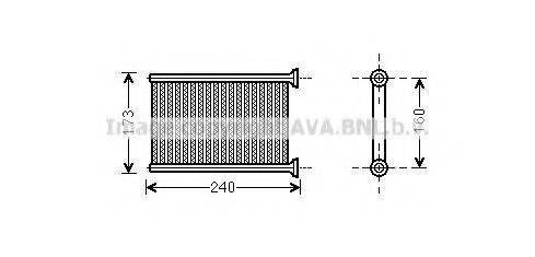 AVA QUALITY COOLING RT6569 Теплообменник, отопление салона