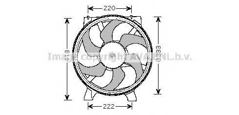 AVA QUALITY COOLING RT7523 Вентилятор, охлаждение двигателя