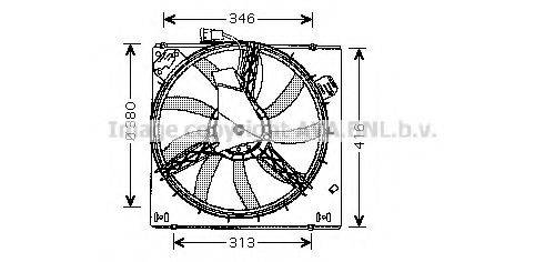 AVA QUALITY COOLING RT7526 Вентилятор, охлаждение двигателя