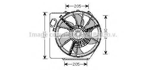 AVA QUALITY COOLING RT7536 Вентилятор, охлаждение двигателя