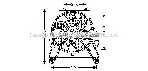 AVA QUALITY COOLING RT7538 Вентилятор, охлаждение двигателя