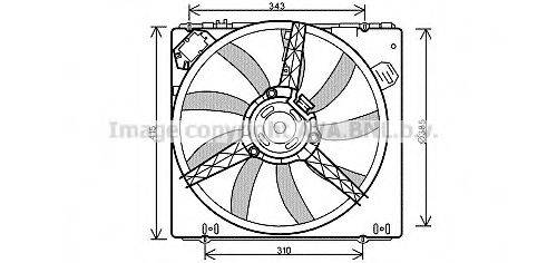 AVA QUALITY COOLING RT7540 Вентилятор, охлаждение двигателя