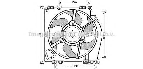 AVA QUALITY COOLING RT7542 Вентилятор, охлаждение двигателя