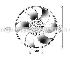 AVA QUALITY COOLING RT7604 Вентилятор, охлаждение двигателя