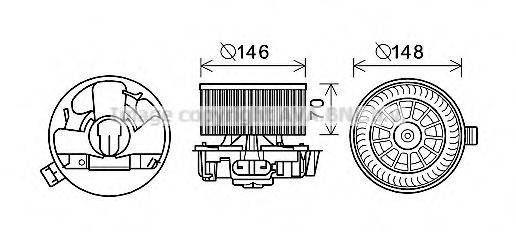 AVA QUALITY COOLING RT8576 Электродвигатель, вентиляция салона