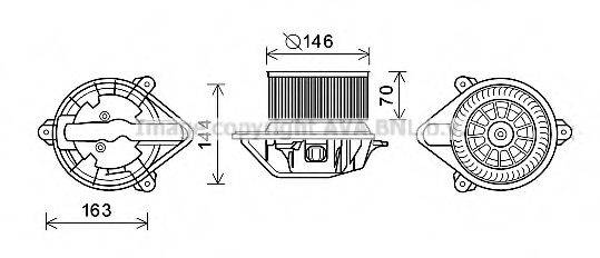 AVA QUALITY COOLING RT8577 Электродвигатель, вентиляция салона