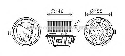 AVA QUALITY COOLING RT8579 Электродвигатель, вентиляция салона