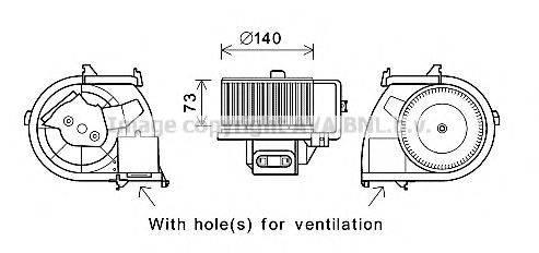 AVA QUALITY COOLING RT8594 Электродвигатель, вентиляция салона