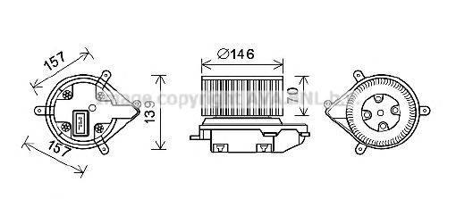 AVA QUALITY COOLING RT8597 Электродвигатель, вентиляция салона