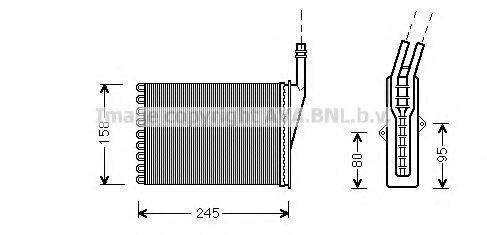 AVA QUALITY COOLING RTA6249 Теплообменник, отопление салона