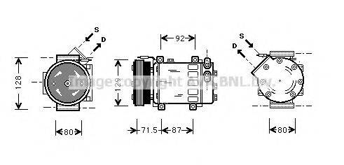 AVA QUALITY COOLING RTAK281 Компрессор, кондиционер