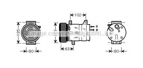 AVA QUALITY COOLING RTAK440 Компрессор, кондиционер