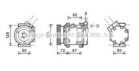 AVA QUALITY COOLING RTAK468 Компрессор, кондиционер