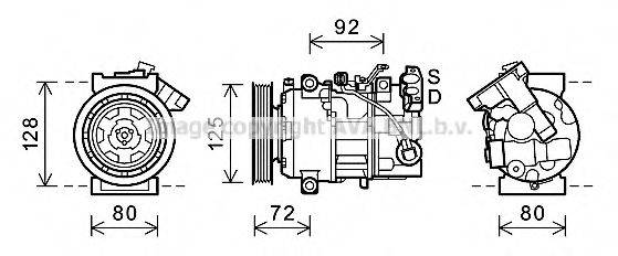 AVA QUALITY COOLING RTAK489 Компрессор, кондиционер