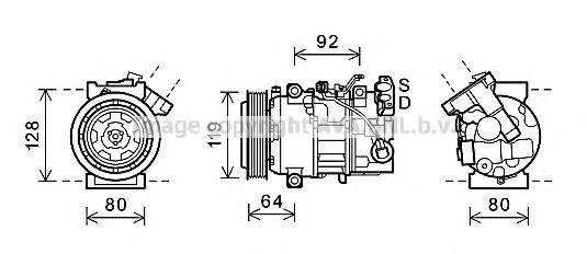 AVA QUALITY COOLING RTAK492 Компрессор, кондиционер