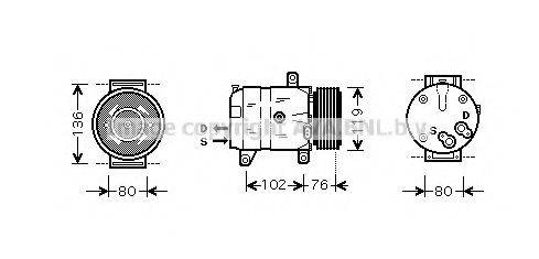 AVA QUALITY COOLING RTK069 Компрессор, кондиционер