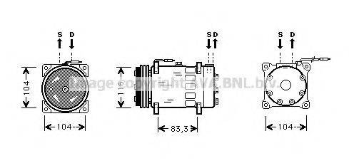 AVA QUALITY COOLING RTK075 Компрессор, кондиционер