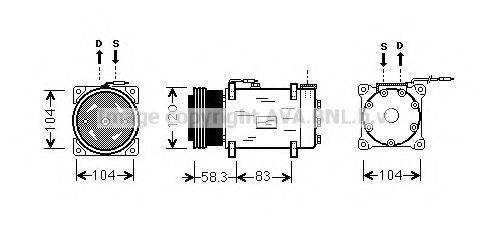 AVA QUALITY COOLING RTK284 Компрессор, кондиционер