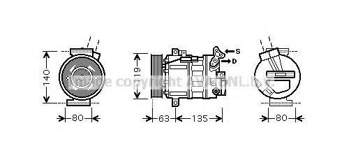 AVA QUALITY COOLING RTK389 Компрессор, кондиционер