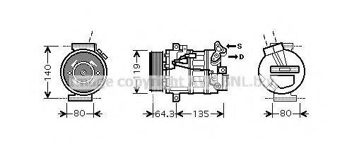 AVA QUALITY COOLING RTK394 Компрессор, кондиционер