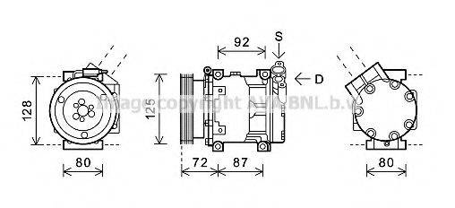 AVA QUALITY COOLING RTK479 Компрессор, кондиционер