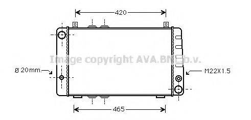 AVA QUALITY COOLING SA2002 Радиатор, охлаждение двигателя