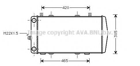 AVA QUALITY COOLING SA2004 Радиатор, охлаждение двигателя