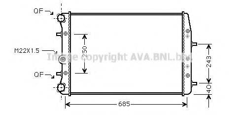 AVA QUALITY COOLING SA2008 Радиатор, охлаждение двигателя