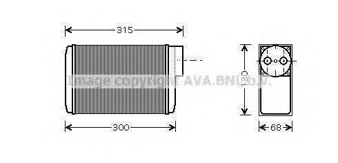 AVA QUALITY COOLING SA6017 Теплообменник, отопление салона