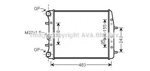 AVA QUALITY COOLING SAA2005 Радиатор, охлаждение двигателя