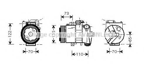 AVA QUALITY COOLING SAK018 Компрессор, кондиционер