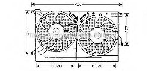 AVA QUALITY COOLING SB7502 Вентилятор, охлаждение двигателя