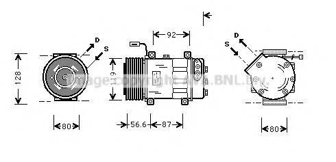 AVA QUALITY COOLING SCAK016 Компрессор, кондиционер