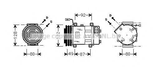 AVA QUALITY COOLING SCAK026 Компрессор, кондиционер