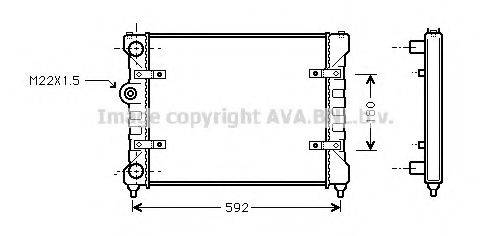 AVA QUALITY COOLING ST2023 Радиатор, охлаждение двигателя