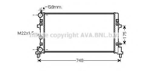 AVA QUALITY COOLING ST2037 Радиатор, охлаждение двигателя