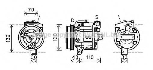 AVA QUALITY COOLING SUK081 Компрессор, кондиционер