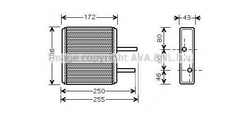 AVA QUALITY COOLING SZ6080 Теплообменник, отопление салона