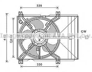 AVA QUALITY COOLING SZ7511 Вентилятор, охлаждение двигателя