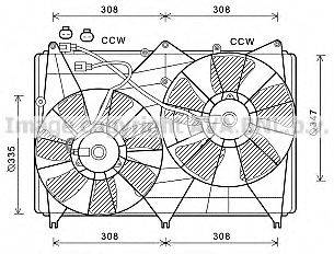 AVA QUALITY COOLING SZ7512 Вентилятор, охлаждение двигателя