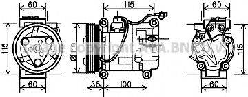 AVA QUALITY COOLING SZK118 Компрессор, кондиционер