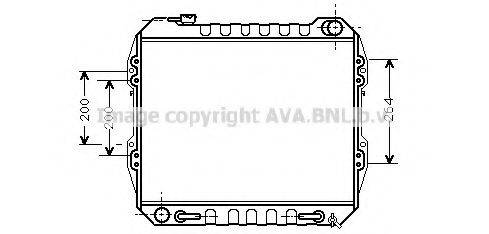 AVA QUALITY COOLING TO2165 Радиатор, охлаждение двигателя