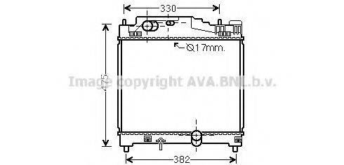 AVA QUALITY COOLING TO2501 Радиатор, охлаждение двигателя