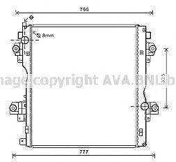 AVA QUALITY COOLING TO2603 Радиатор, охлаждение двигателя