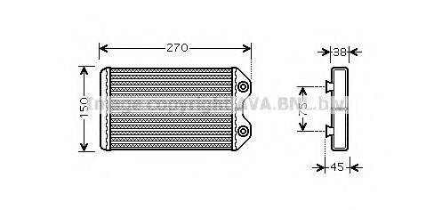 AVA QUALITY COOLING TO6369 Теплообменник, отопление салона