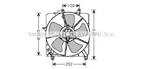 AVA QUALITY COOLING TO7517 Вентилятор, охлаждение двигателя