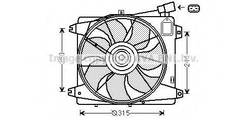 AVA QUALITY COOLING TO7555 Вентилятор, охлаждение двигателя