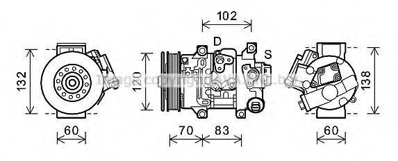 AVA QUALITY COOLING TOAK627 Компрессор, кондиционер