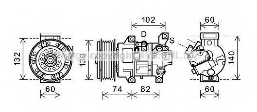 AVA QUALITY COOLING TOK607 Компрессор, кондиционер