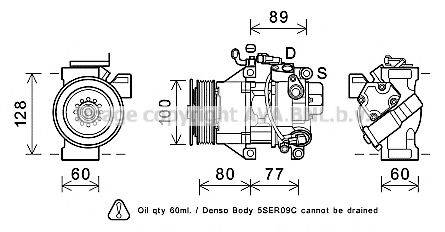 AVA QUALITY COOLING TOK681 Компрессор, кондиционер